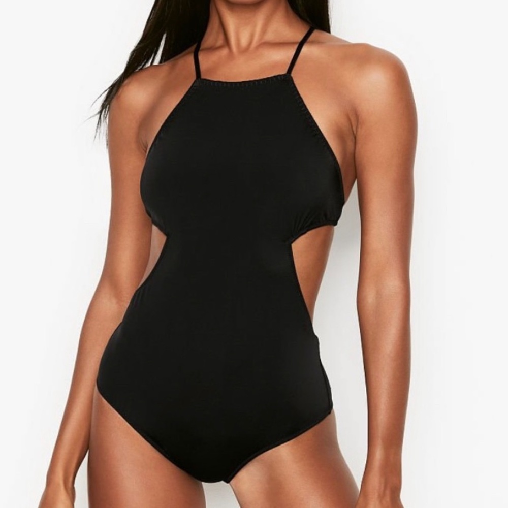 Victorias Secret High Neck One Piece Monokini. Gently used; cheeky bottom